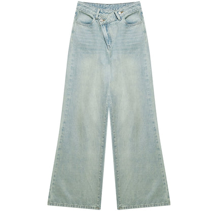 Slant Flared Straight Leg Jeans